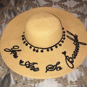 Floppy beach hat “you are so beautiful”